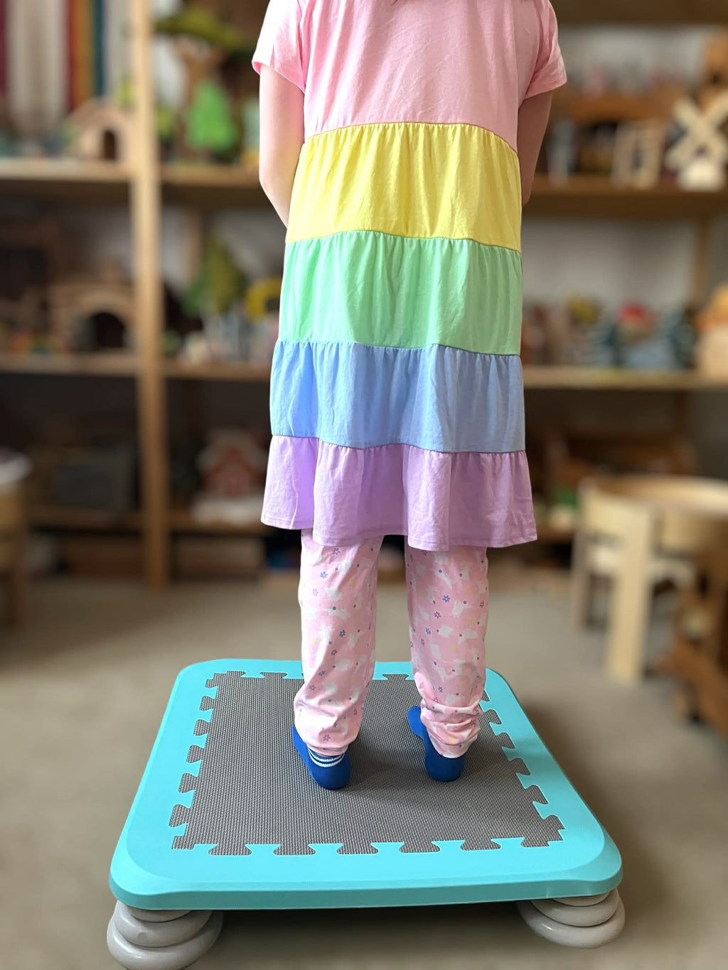 Kids Sensory Jump Board – Indoor Mini Trampoline for Balance & Coordination