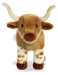 Miyoni Longhorn Plush Toy Stuffed Animal, 11 in
