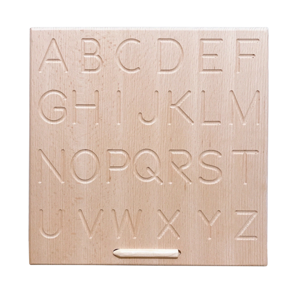 Reversible Alphabet Wooden Tracing Board – ABC Upper & Lowercase Learning Aid