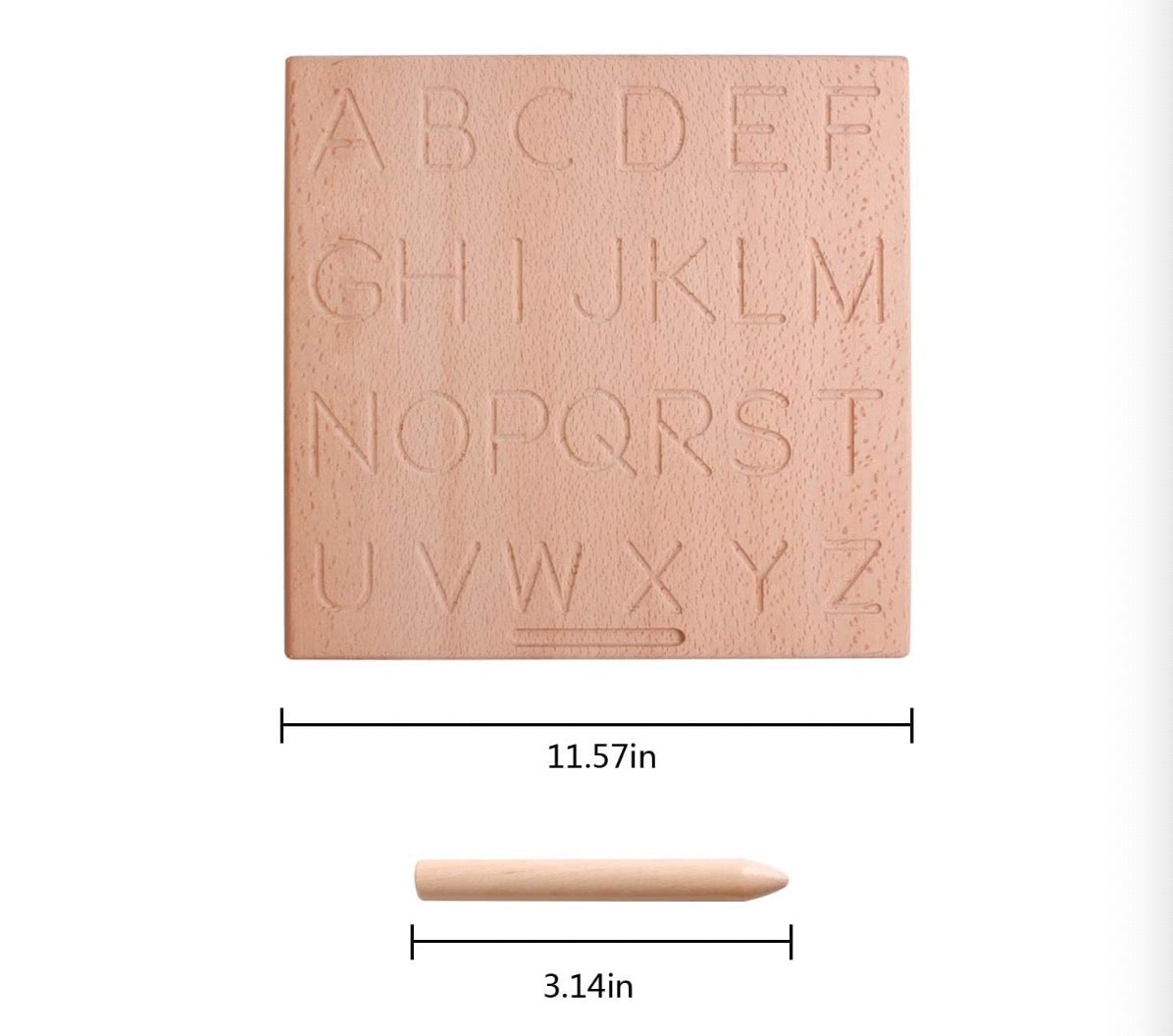 Reversible Alphabet Wooden Tracing Board – ABC Upper & Lowercase Learning Aid