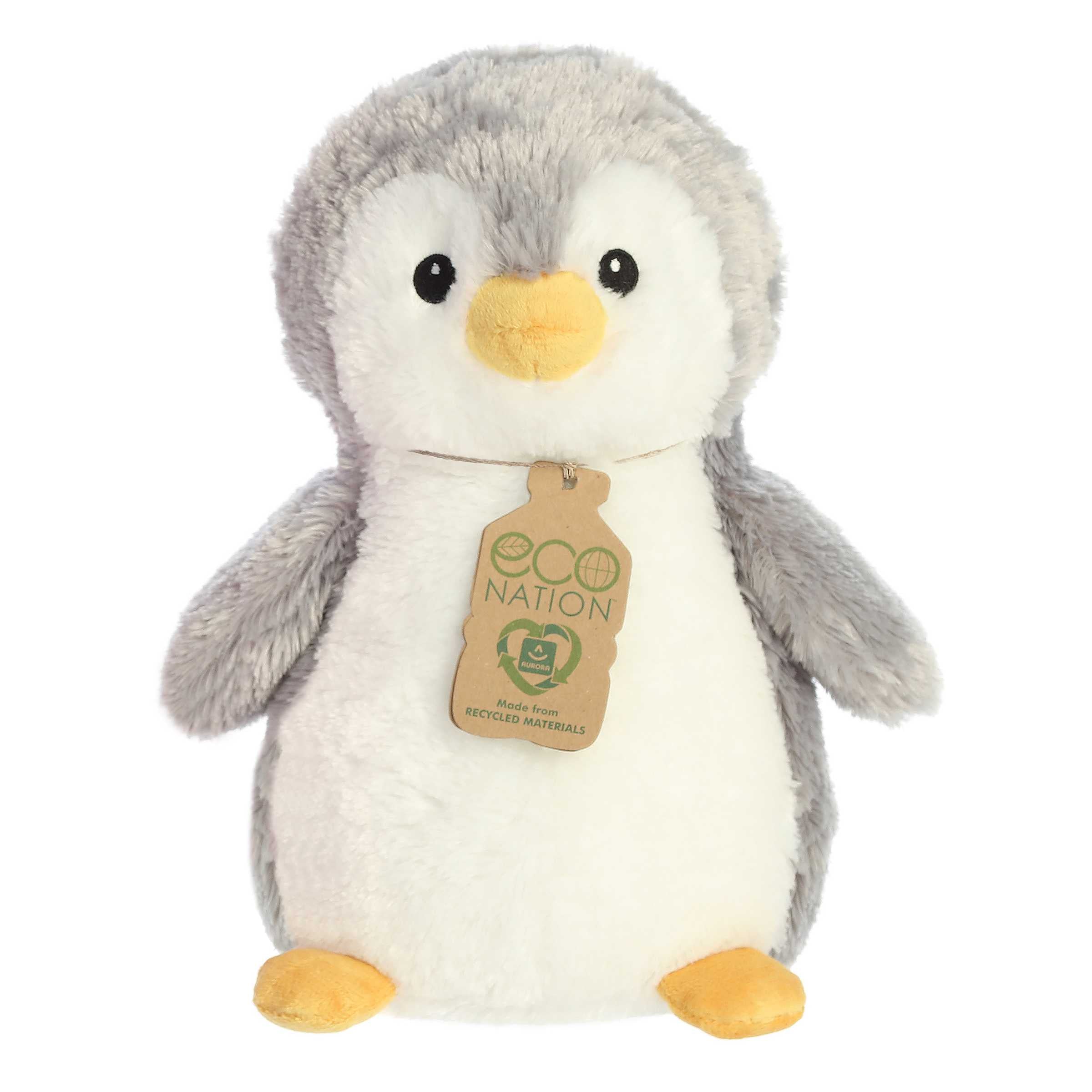 '- Eco Nation - Eco Hugs - 12" Penguin - Gray