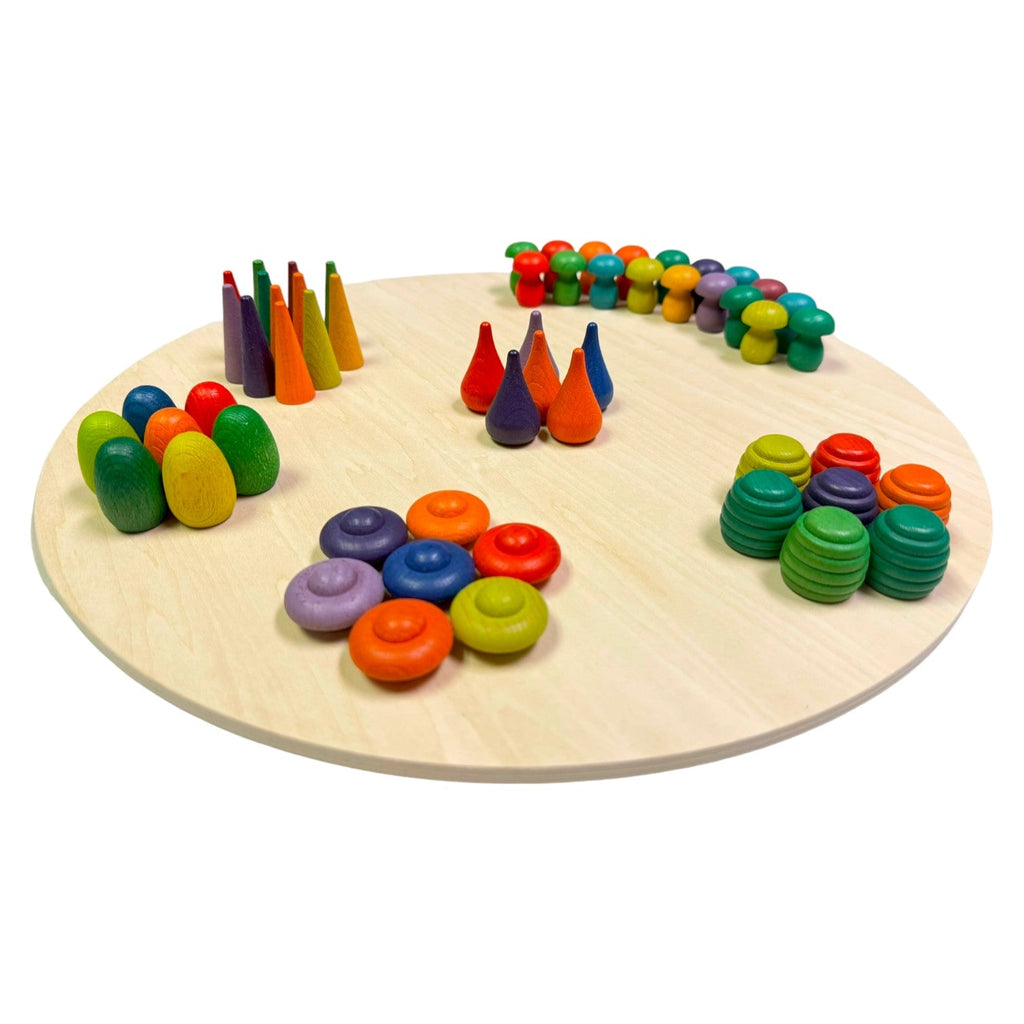 Wooden Circle Base Plate for Building – 16" Diameter | Open-Ended Play Platform