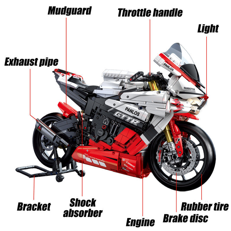 1:5 Light Motorcycle Building Blocks