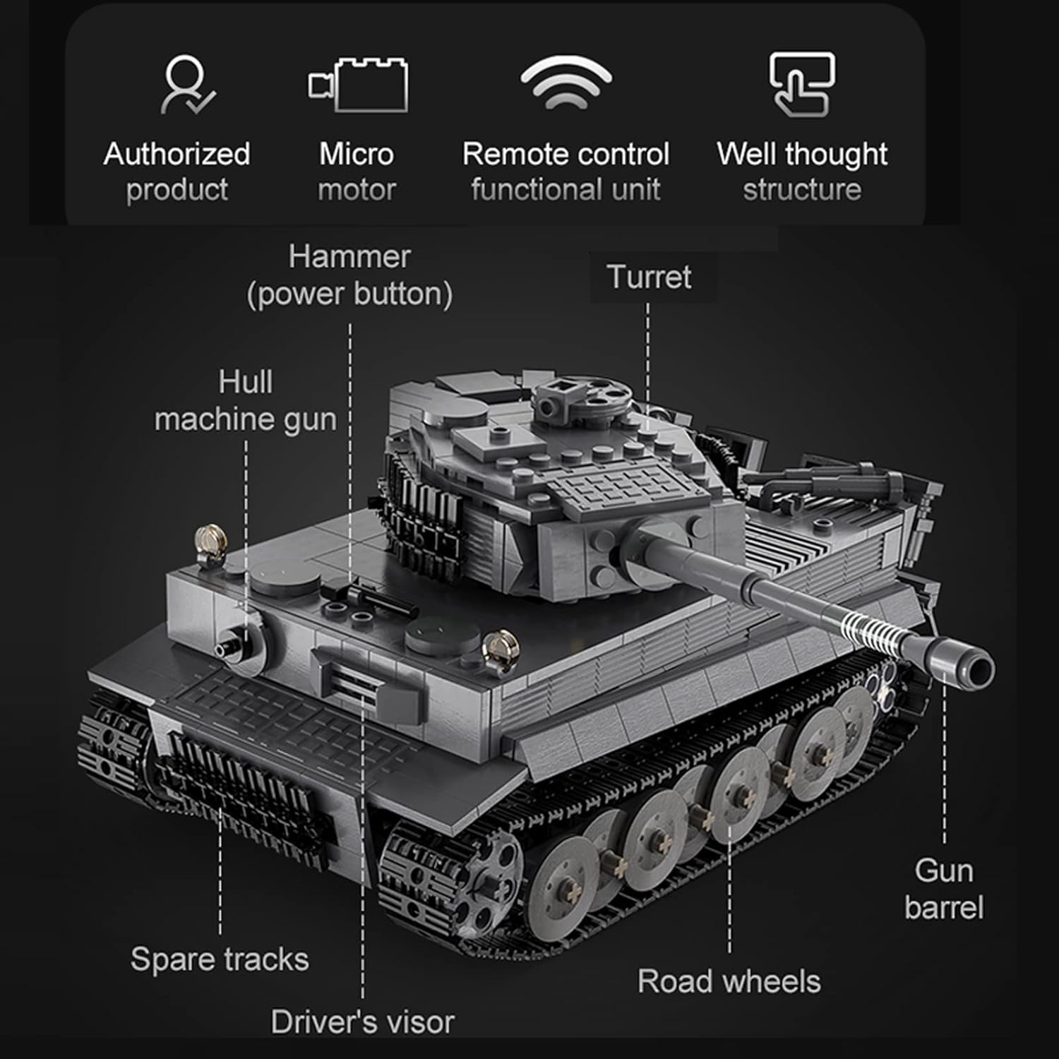 Remote Control Tank Building Blocks