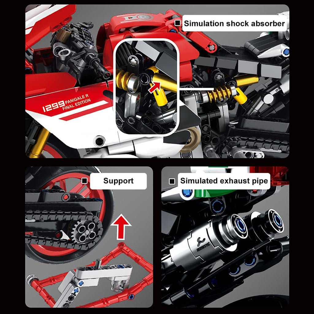 1:8 Motorcycle Building Blocks