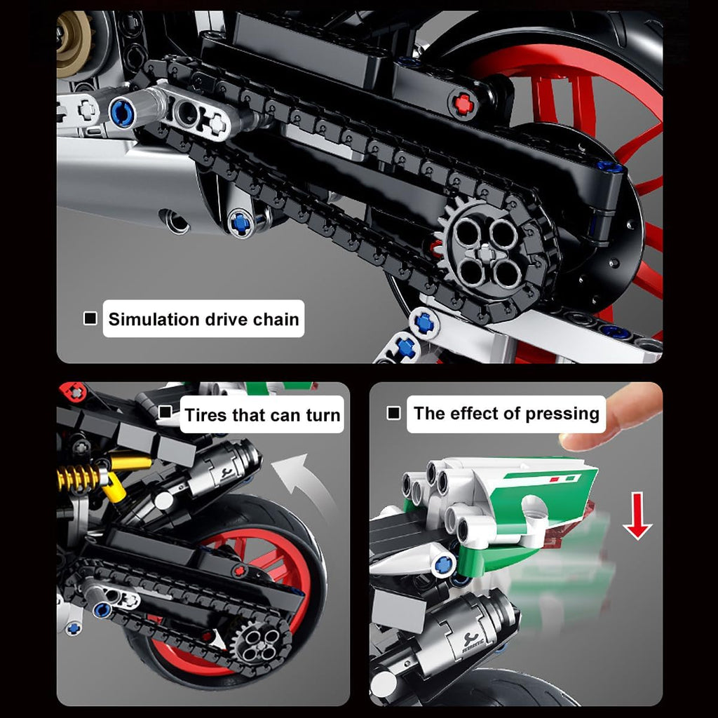 1:8 Motorcycle Building Blocks