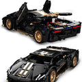 Black Gold Sports Car Building Blocks