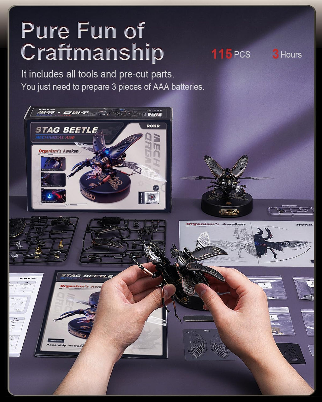 3D Electric Insect Metal Model
