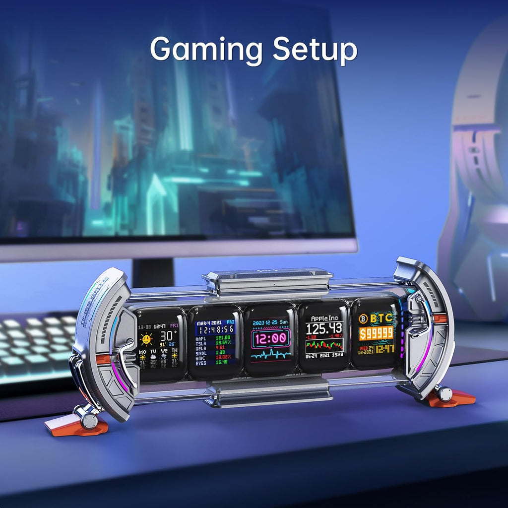 Cyberpunk Digital Clock with App Control