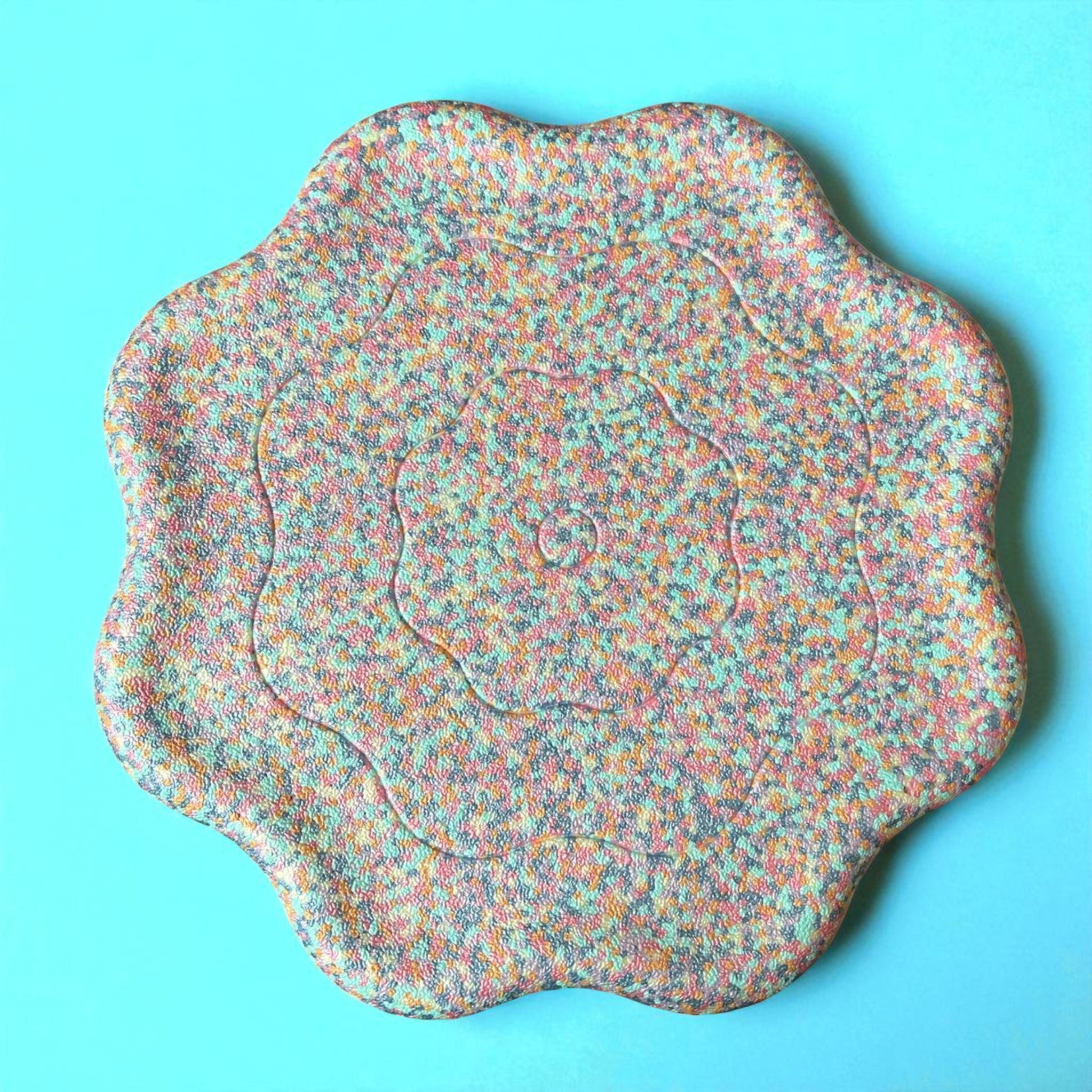 Flower-Shaped Balance Board for Stepping Stones – Pastel Confetti Color