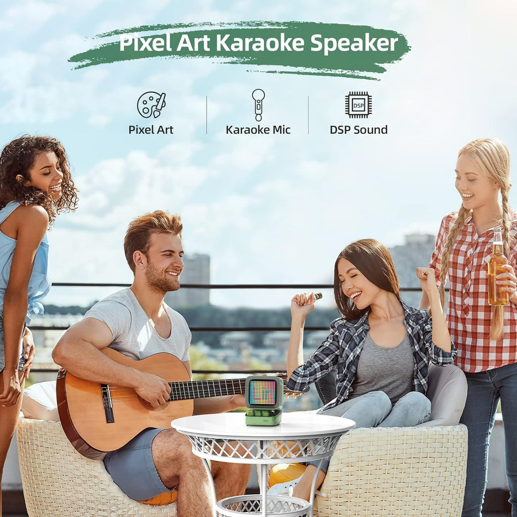 Bluetooth Speaker with Karaoke Mic