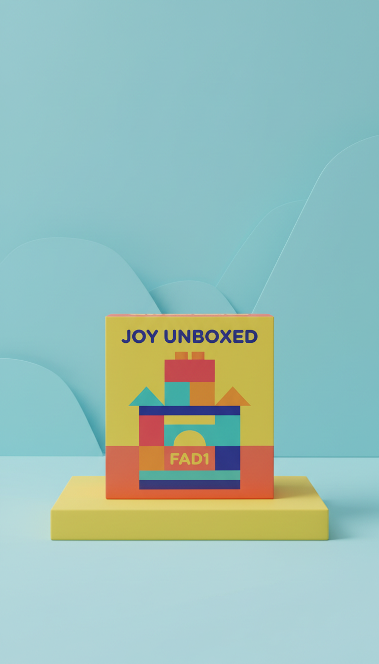 Building blocks set with bold colors