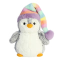 '- PomPom Penguin - 9" Pom Pom Rainbow Hat