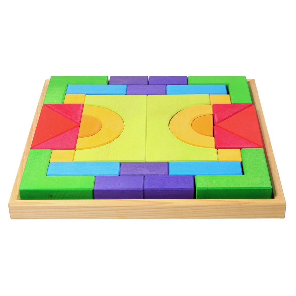 30 Pcs STAINED Large Basic I Building Block Set with Storage Tray