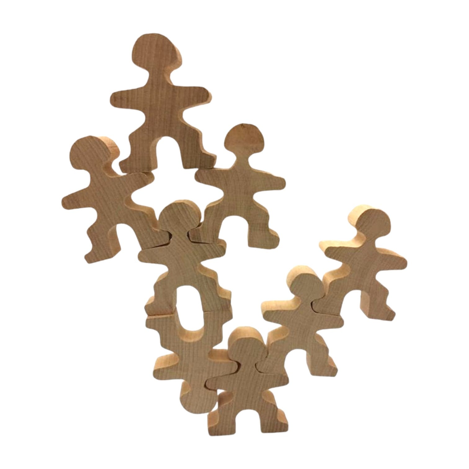32-Piece Wooden Little Balancing People Stacking Set | Mindful Open-Ended Play