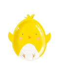 Easter Chick Shaped Plates – 9" x 10" Paper Party Set of 8 - Waydiy