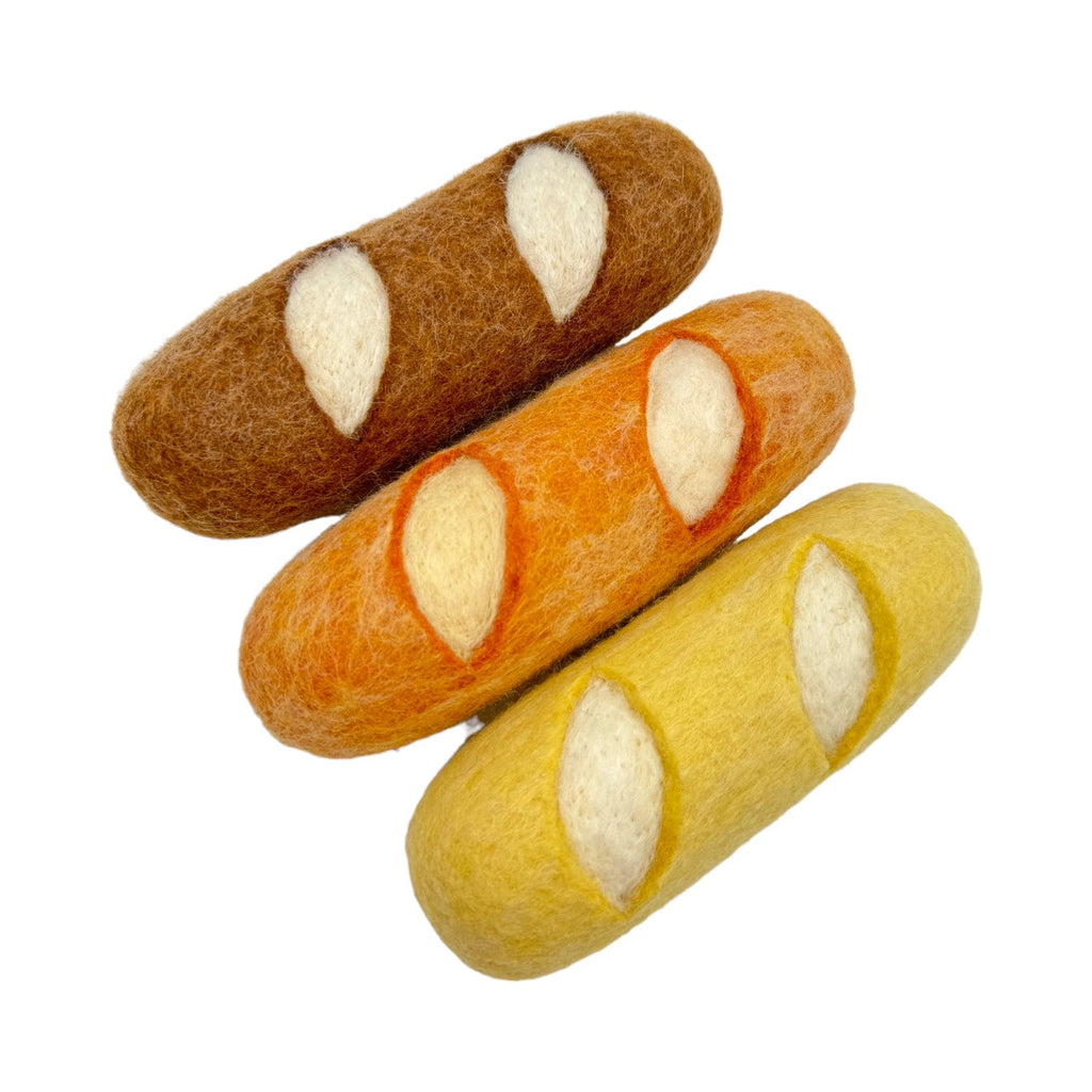 Handmade in Nepal 100% Wool Felt Foods Play Set for Pretend Cooking and Farmer's Market Play