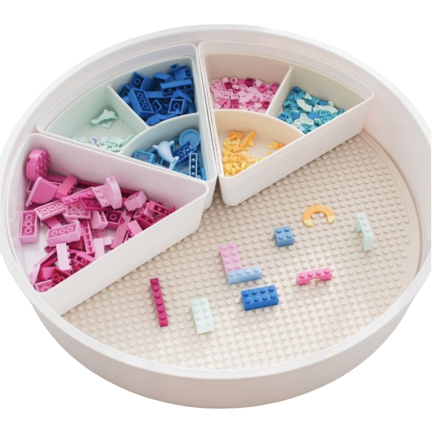 Sensory Play Tray with Removable Compartments and Lid