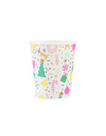 Holiday Merry & Bright Paper Cups – 9 oz Party Set of 8 - Waydiy