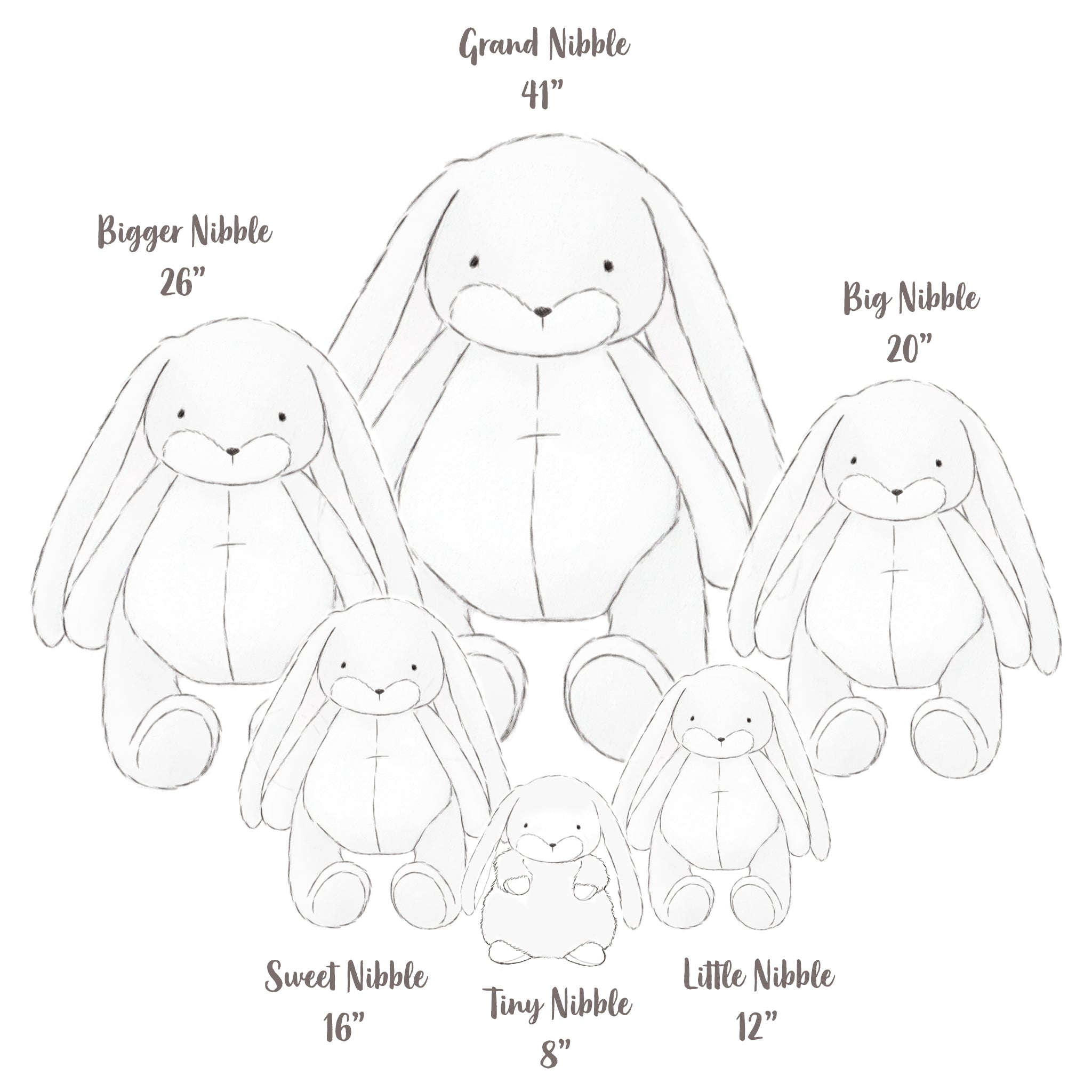 Sweet 16" Floppy Nibble Bunny – Cream