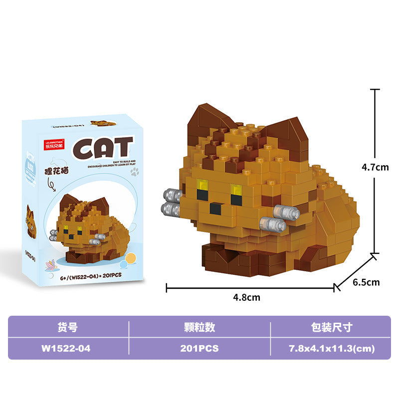 Mini Cat Animal Building Set