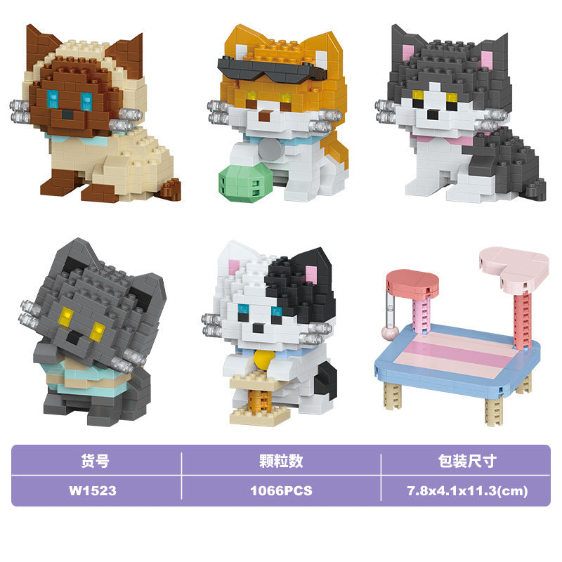 Mini Cat Animal Building Set