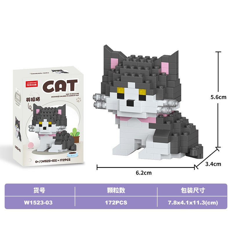 Mini Cat Animal Building Set