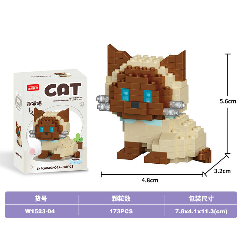 Mini Cat Animal Building Set