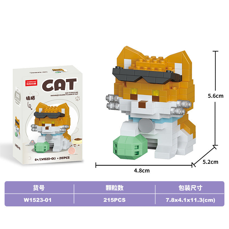 Mini Cat Animal Building Set
