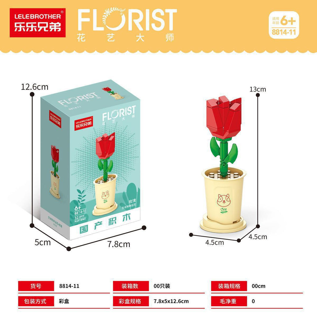 Rose Bouquet Building Set