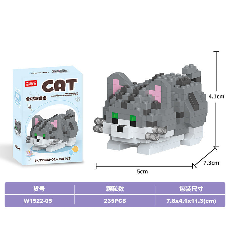 Mini Cat Animal Building Set