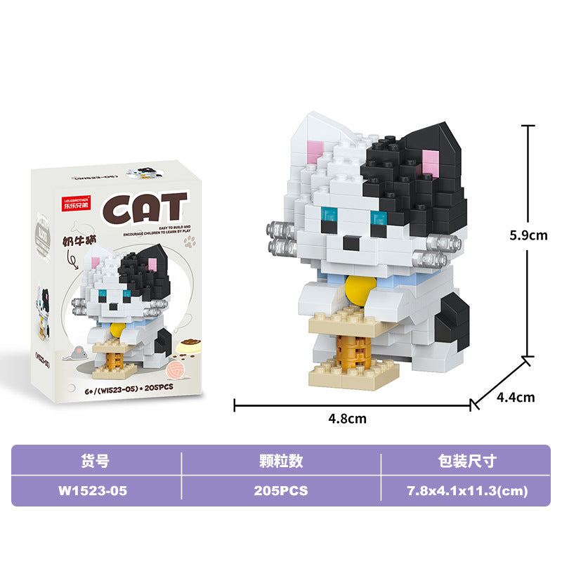 Mini Cat Animal Building Set