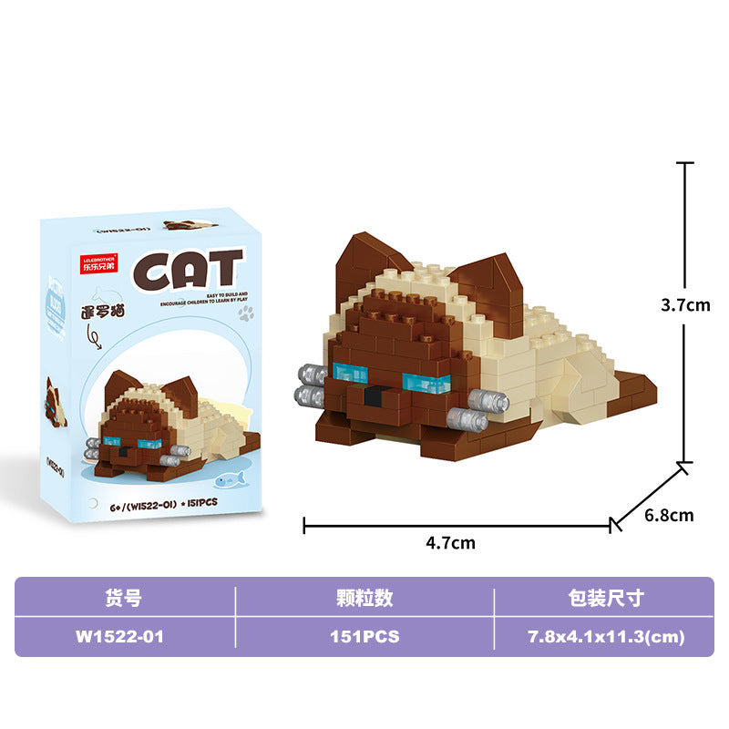 Mini Cat Animal Building Set