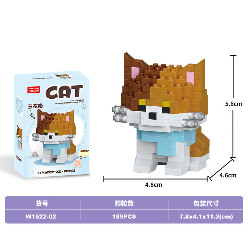 Mini Cat Animal Building Set