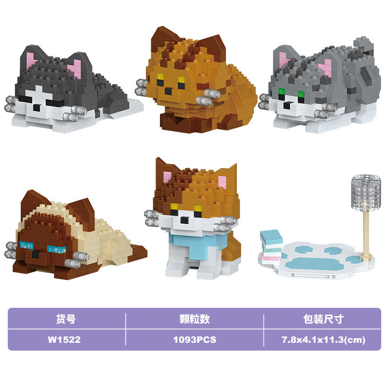 Mini Cat Animal Building Set