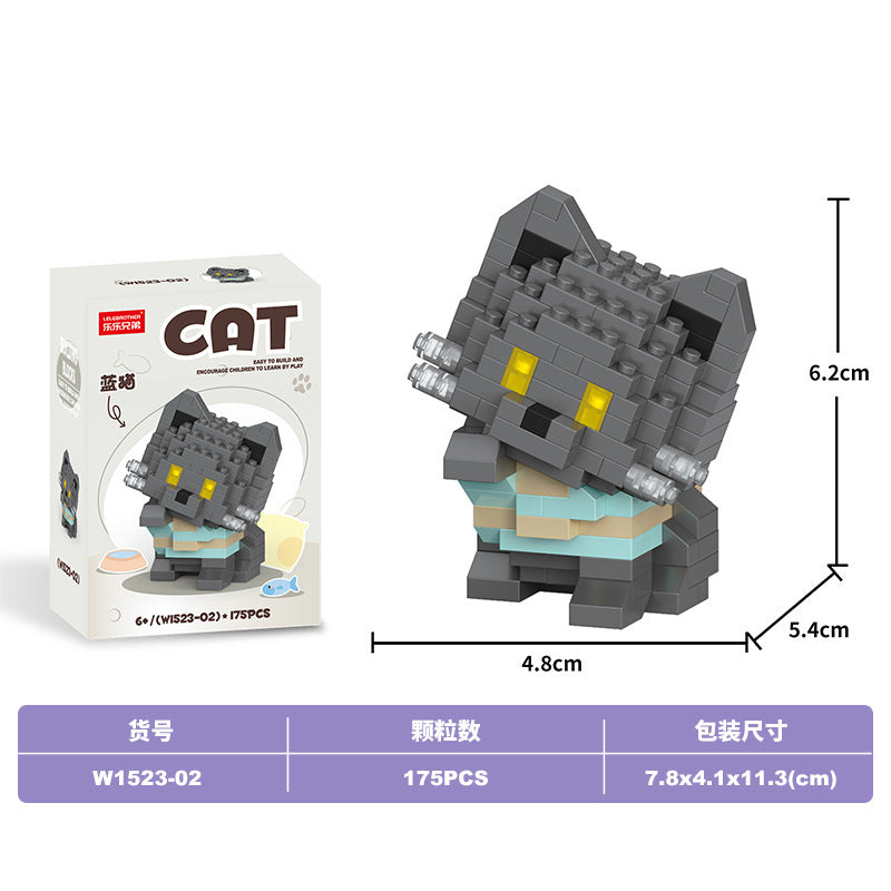 Mini Cat Animal Building Set