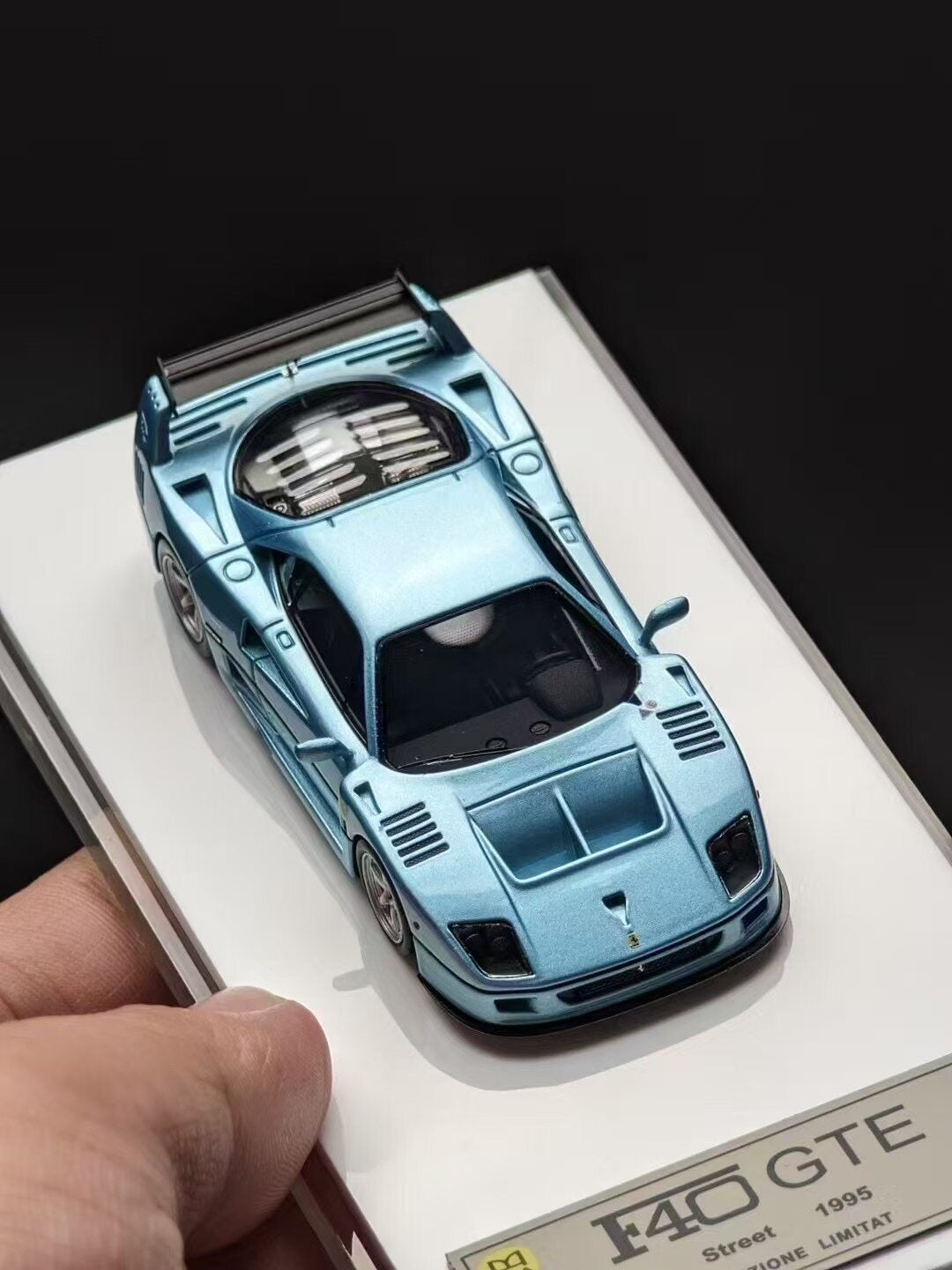 1:64 Ice Blue Resin Car Model