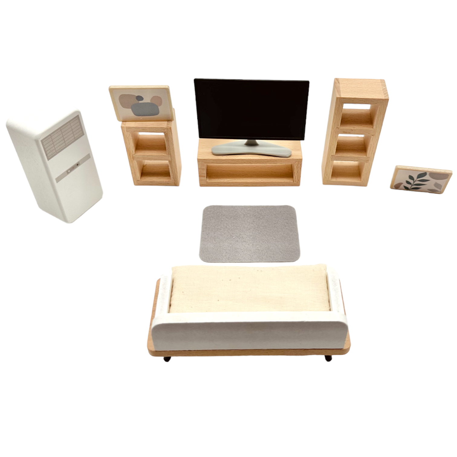 Wooden Dollhouse Furniture Toy Pretend Play Set