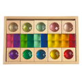 30-Piece Gemmed Translucent Window Blocks & Lucite Cubes Set with Storage Tray