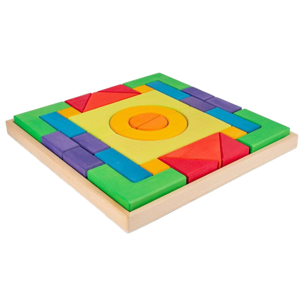30 Pcs STAINED Large Basic I Building Block Set with Storage Tray