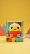 Whimsical plush toy with soft fabrics