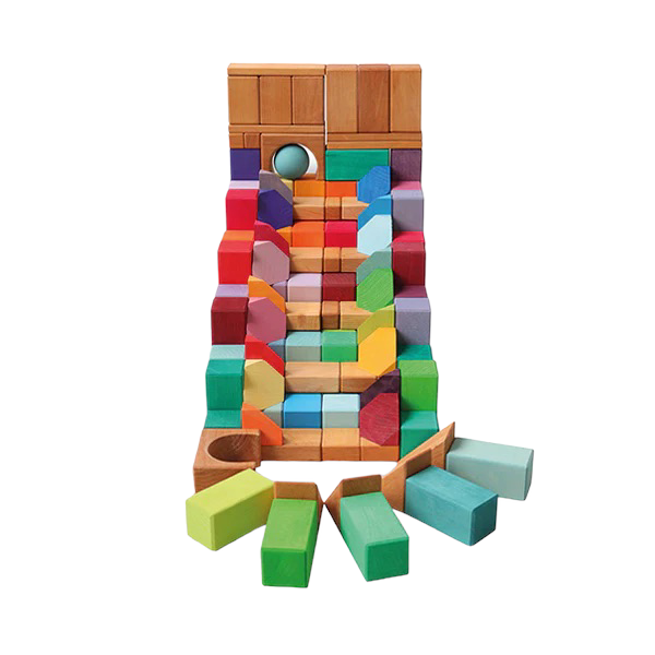 18-Piece Wooden Cornerstone Building Block Set