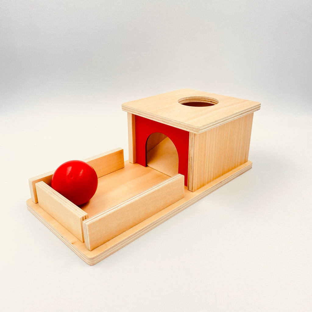 open-ended Object Permanence Box with Tray and Ball
