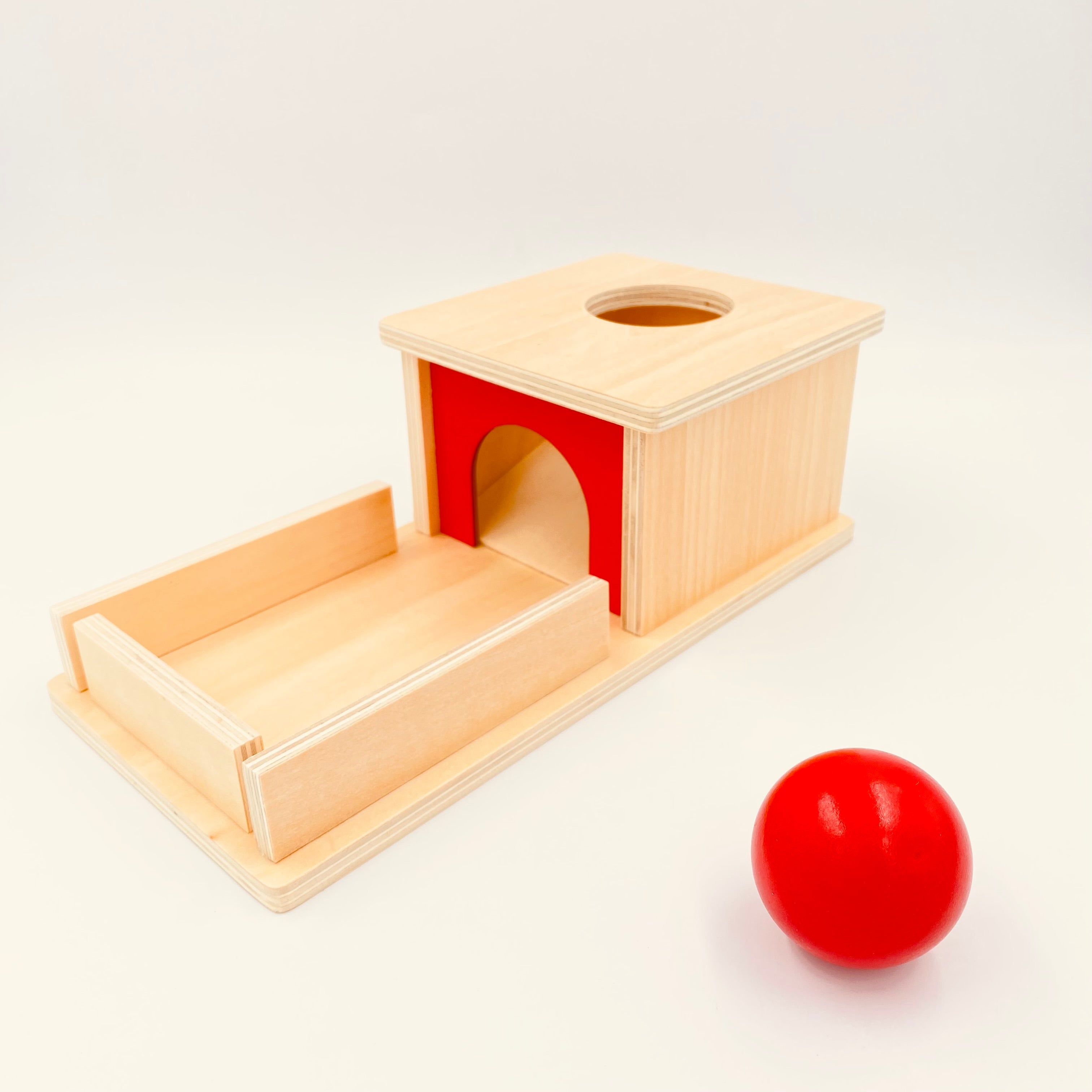 open-ended Object Permanence Box with Tray and Ball