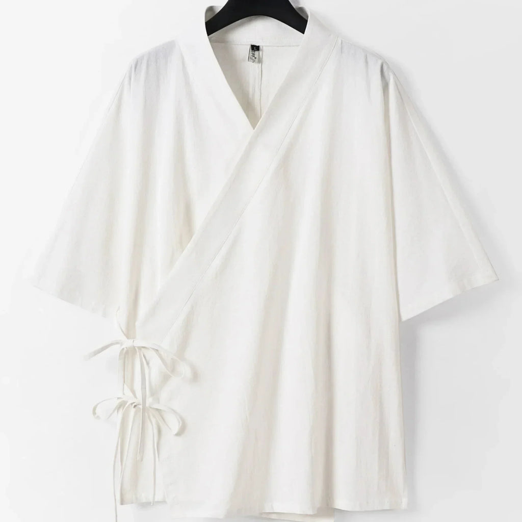 Japanese-themed Minimal Plain Men’s Kimono Jacket