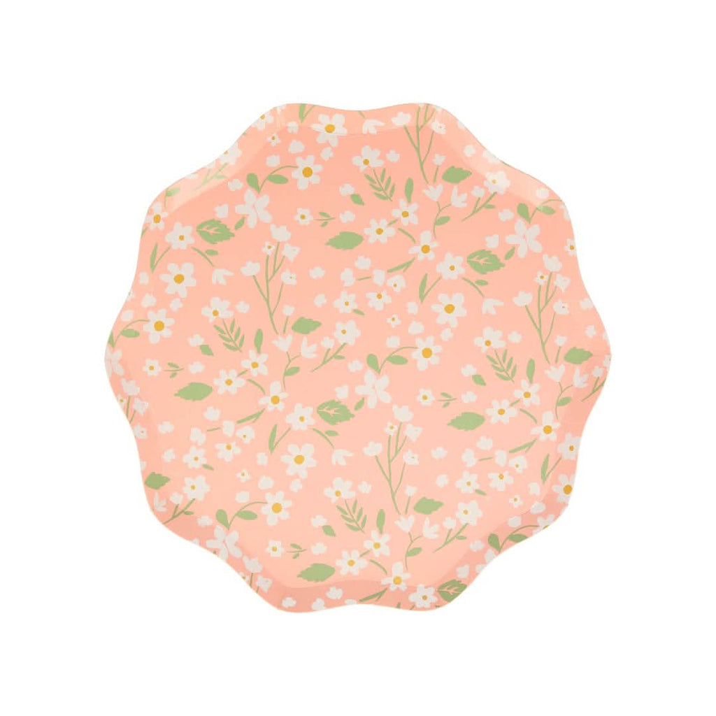 Ditsy Floral Paper Side Plates – 8.5" Party Set of 12 (4 Colors) - Waydiy