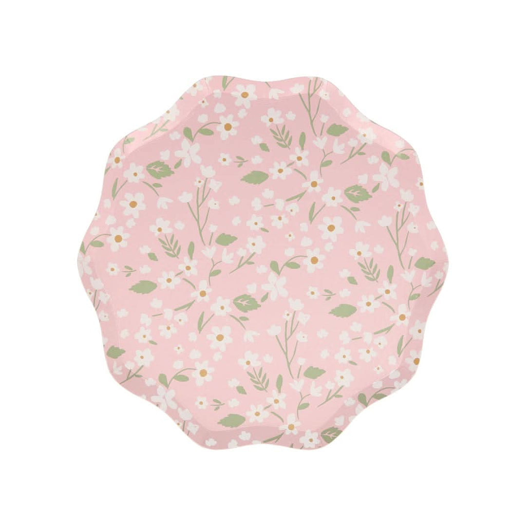 Ditsy Floral Paper Side Plates – 8.5" Party Set of 12 (4 Colors) - Waydiy