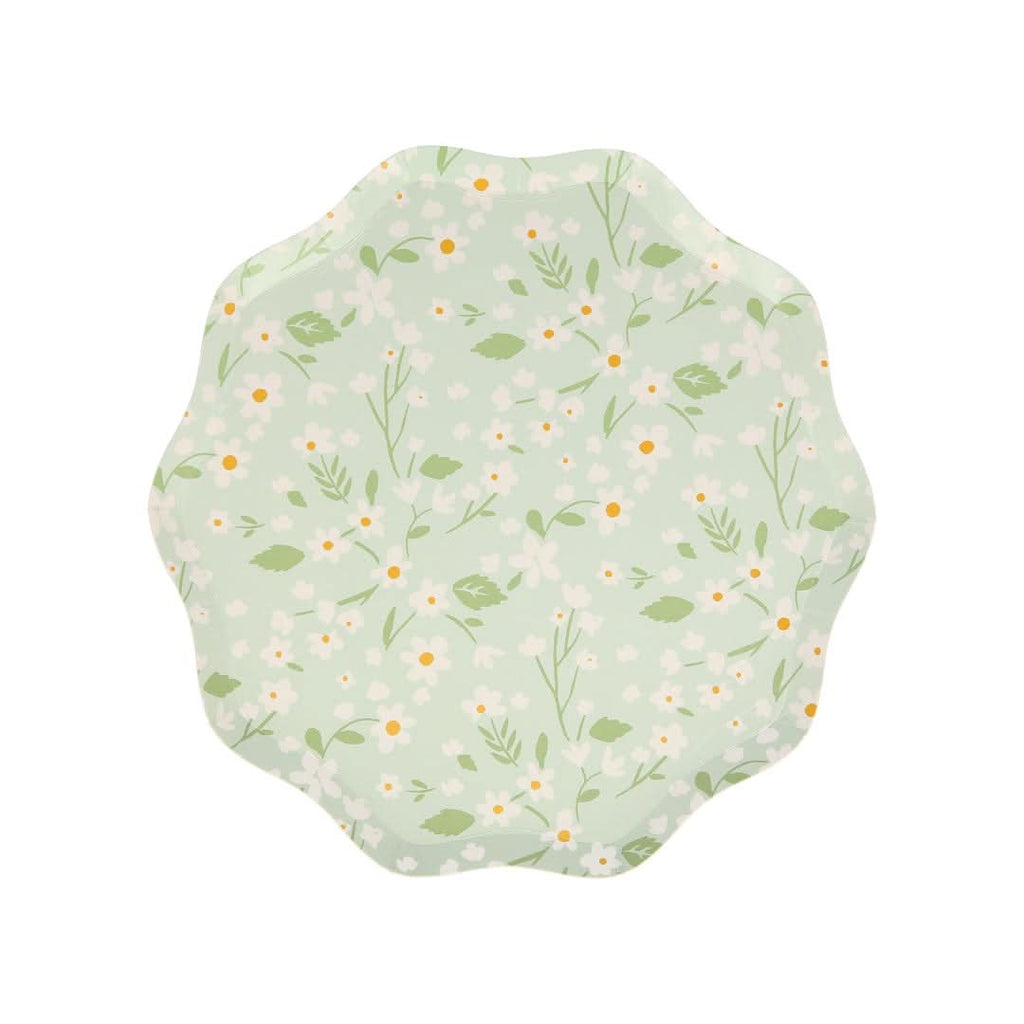 Ditsy Floral Paper Side Plates – 8.5" Party Set of 12 (4 Colors) - Waydiy