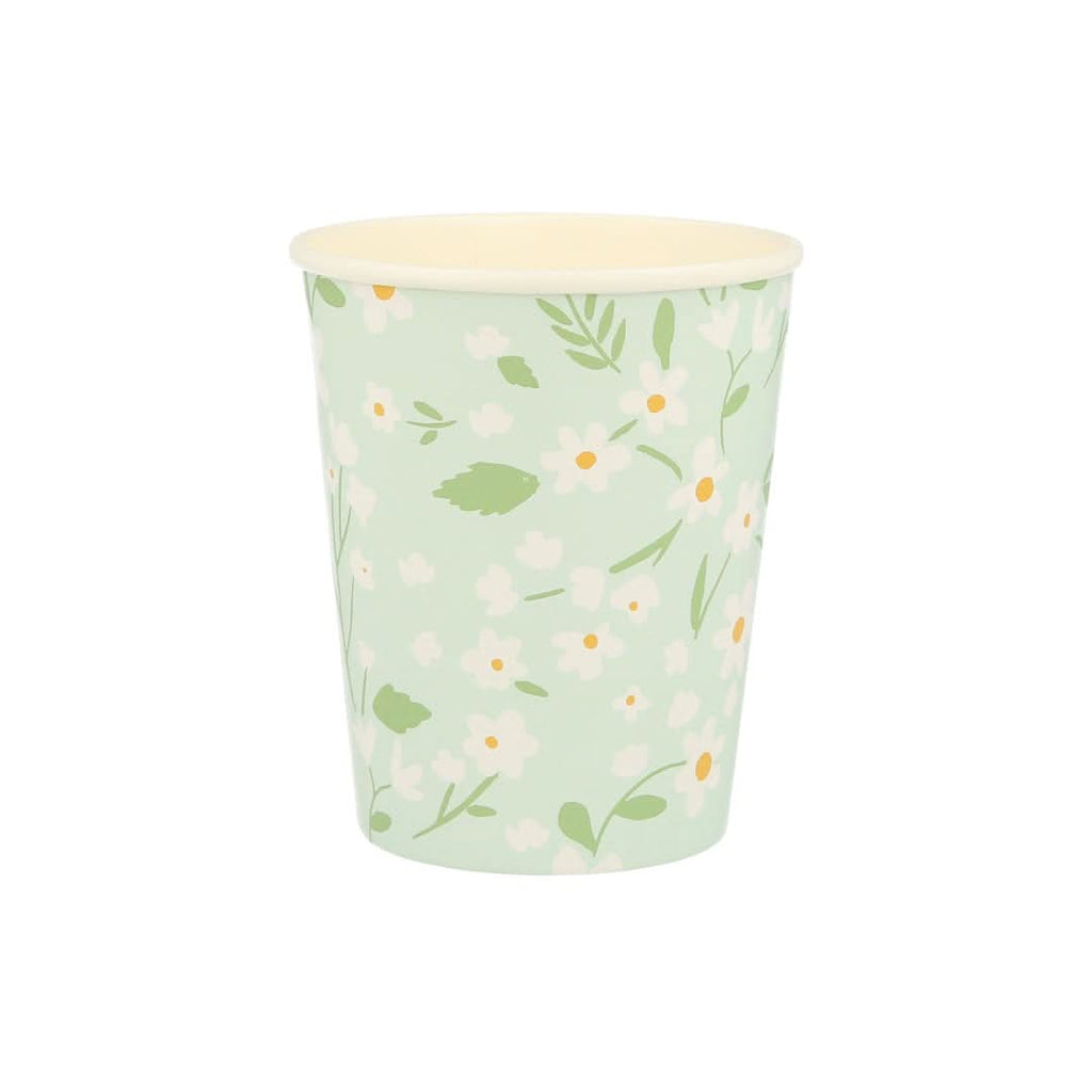 Ditsy Floral Paper Cups – 9 oz Party Set of 12 (4 Colors) - Waydiy