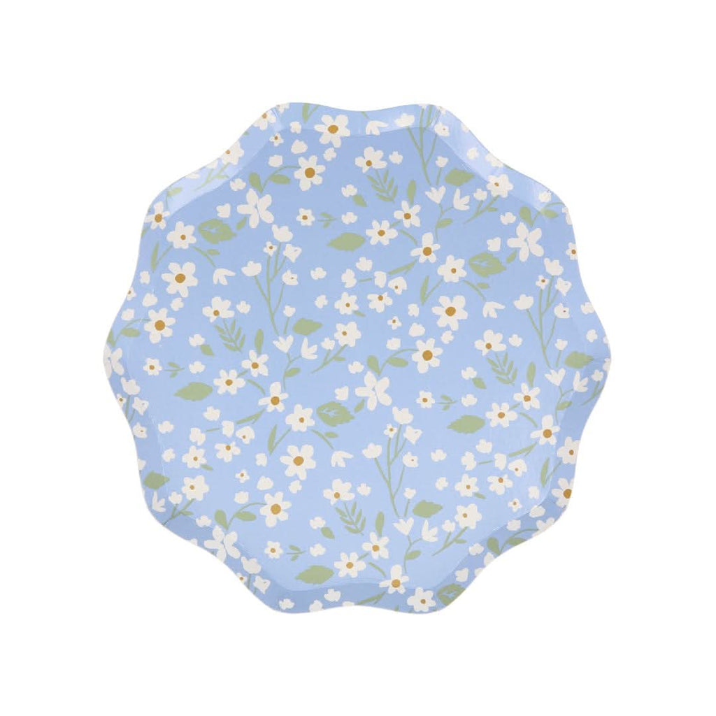 Ditsy Floral Paper Side Plates – 8.5" Party Set of 12 (4 Colors) - Waydiy